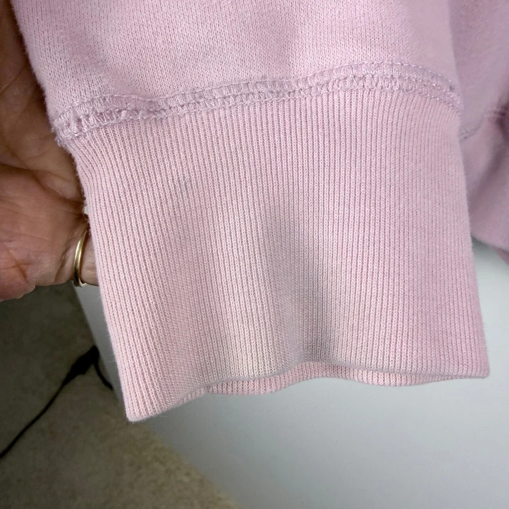 Y2K Preppy Spellout Embroidered Hoodie Abercrombie Kids Pink Girls 15/16